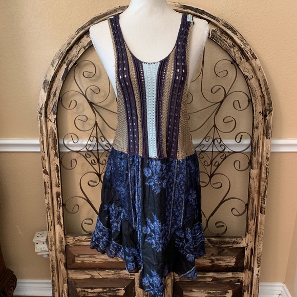 Free People Katie Blue Mini Dress - Picture 2 of 5